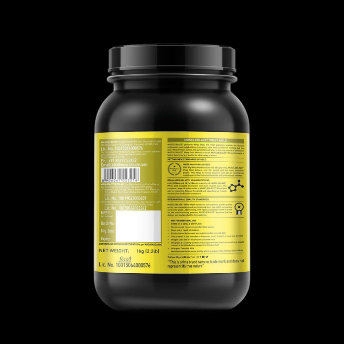 MuscleBlaze Whey Gold 100% Whey Protein Isolate - Image 3