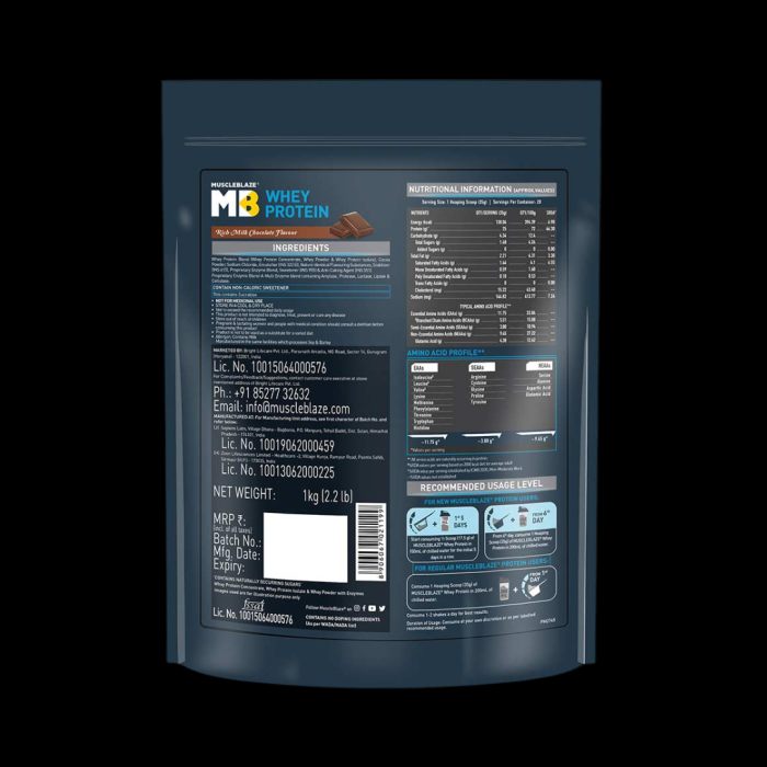 MuscleBlaze 100% Whey Protein Supplement Powder with Digestive Enzyme - Image 2