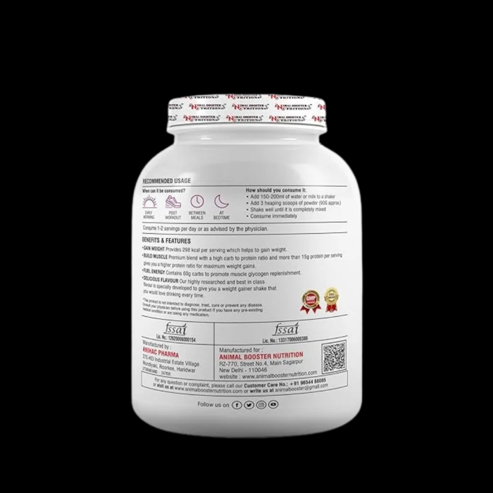 ANIMAL BOOSTER NUTRITION Animal Gainer 3kg - Image 3