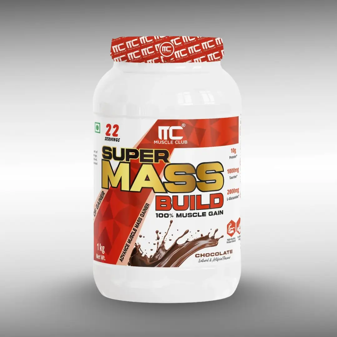 MC MASS GAINER 1KG CHOCOLATE Muscle Club Super Mass Build Super Gainer - Image 1