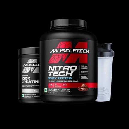 MuscleTech Nitro-Tech Whey Protein, 1.81kg +  MuscleTech Platinum 100% Creatine + Shaker