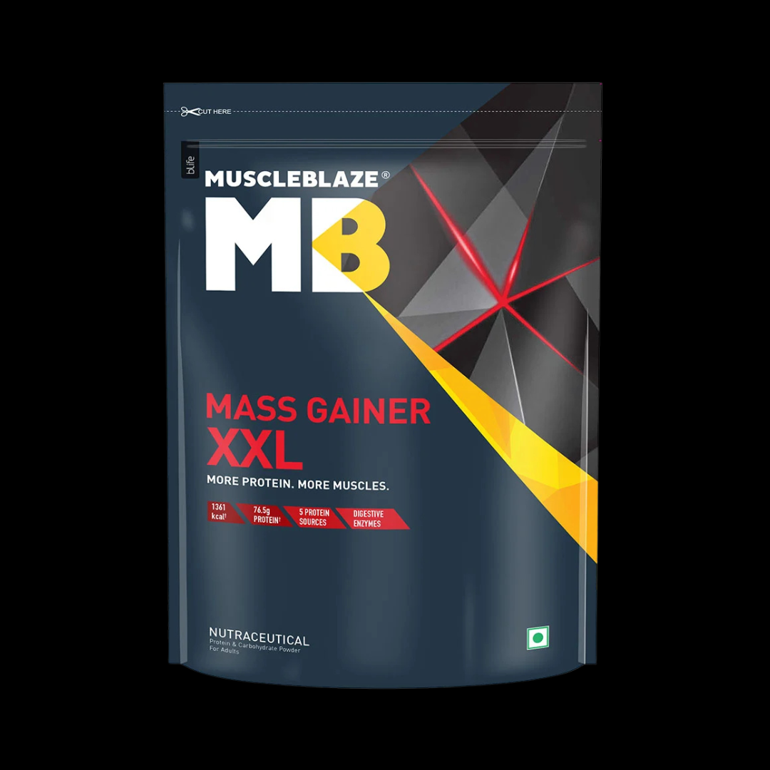 Untitled design - 2025-01-17T135042.514 MuscleBlaze Mass Gainer XXL with Complex Carbs and Proteins in 3:1 ratio - Image 1