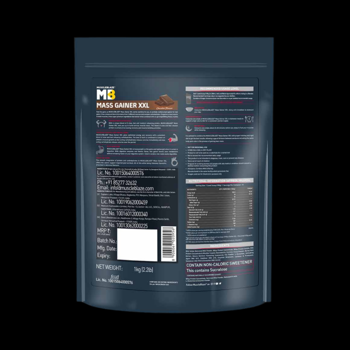 MuscleBlaze Mass Gainer XXL with Complex Carbs and Proteins in 3:1 ratio - Image 2