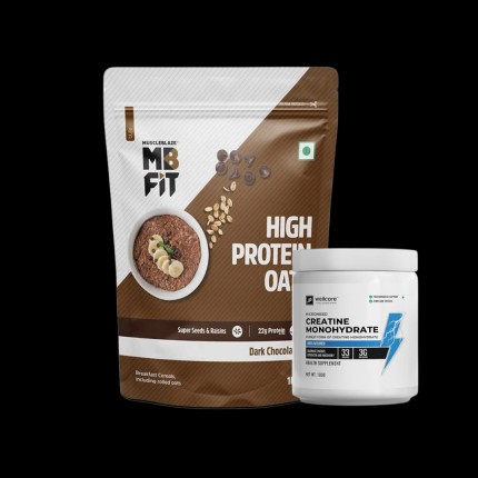 MuscleBlaze High Protein Oats 1kg +  Wellcore Creatine Monohydrate 100gm