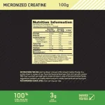 Optimum Nutrition (ON) Micronized Creatine Powder 100 Gram - Image 3