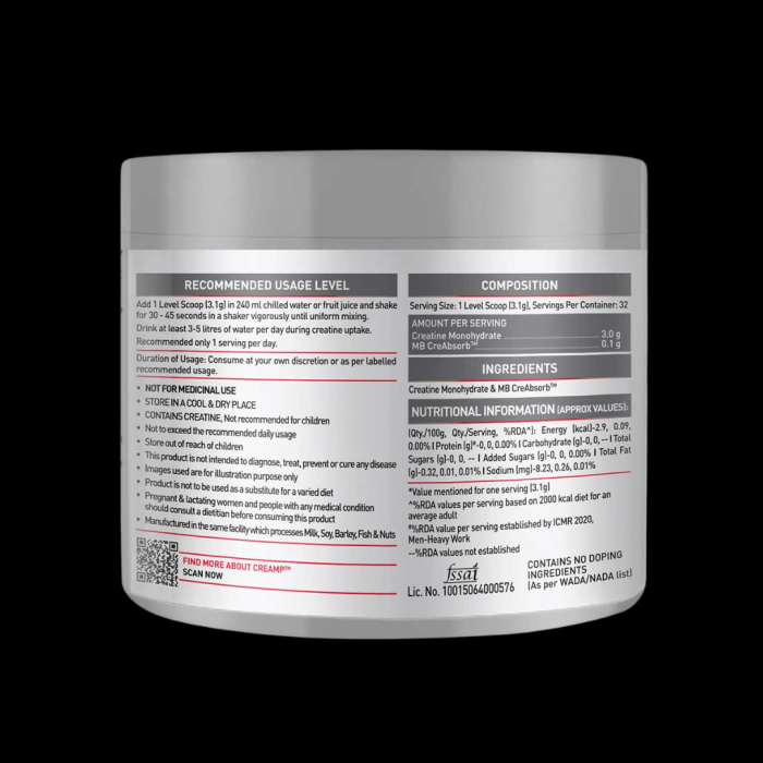 MuscleBlaze Creatine Monohydrate CreAMP 100gm - Image 3