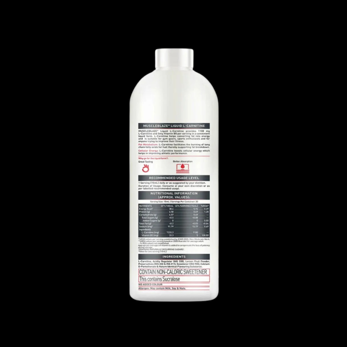 MuscleBlaze Liquid L-Carnitine 1100 mg - Image 3