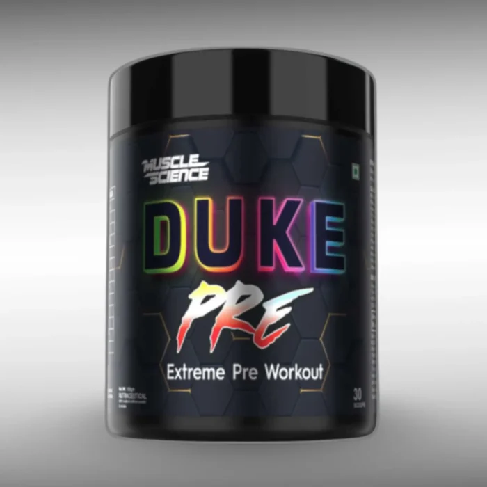 Muscle Science Duke Pre Workout, 30 SERVING + Muscle Science Steel Shaker - Image 2