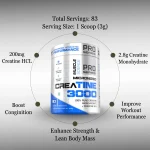 Muscle Science Micronized Creatine 3000 Unflavoured,  250g,  83 Serving - Image 2